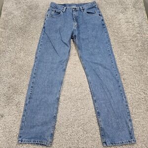 Wrangler Men’s Straight Leg Jeans Cotton Blue Size 32x32 Rugged Casual‎